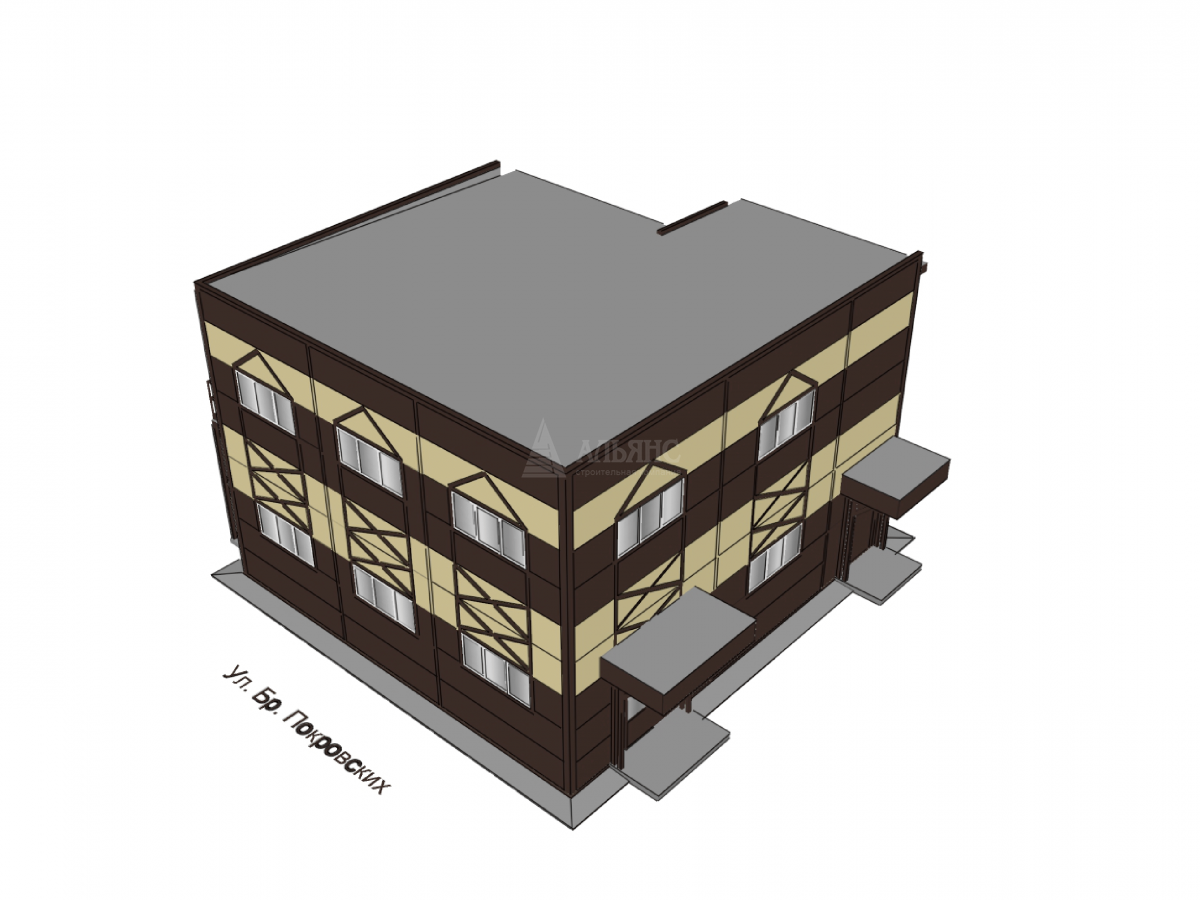 3D визуализация Магазин из сэндвич-панелей - фото 17
