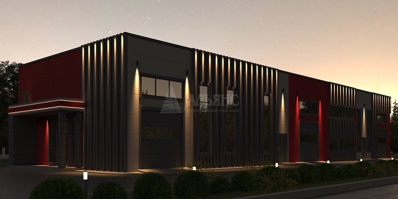 3D визуализация СТО из сэндвич-панелей - фото 5