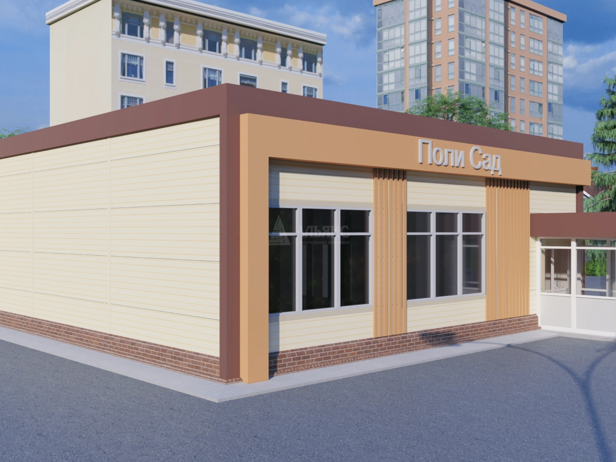 3D визуализация Магазин из сэндвич-панелей - фото 5