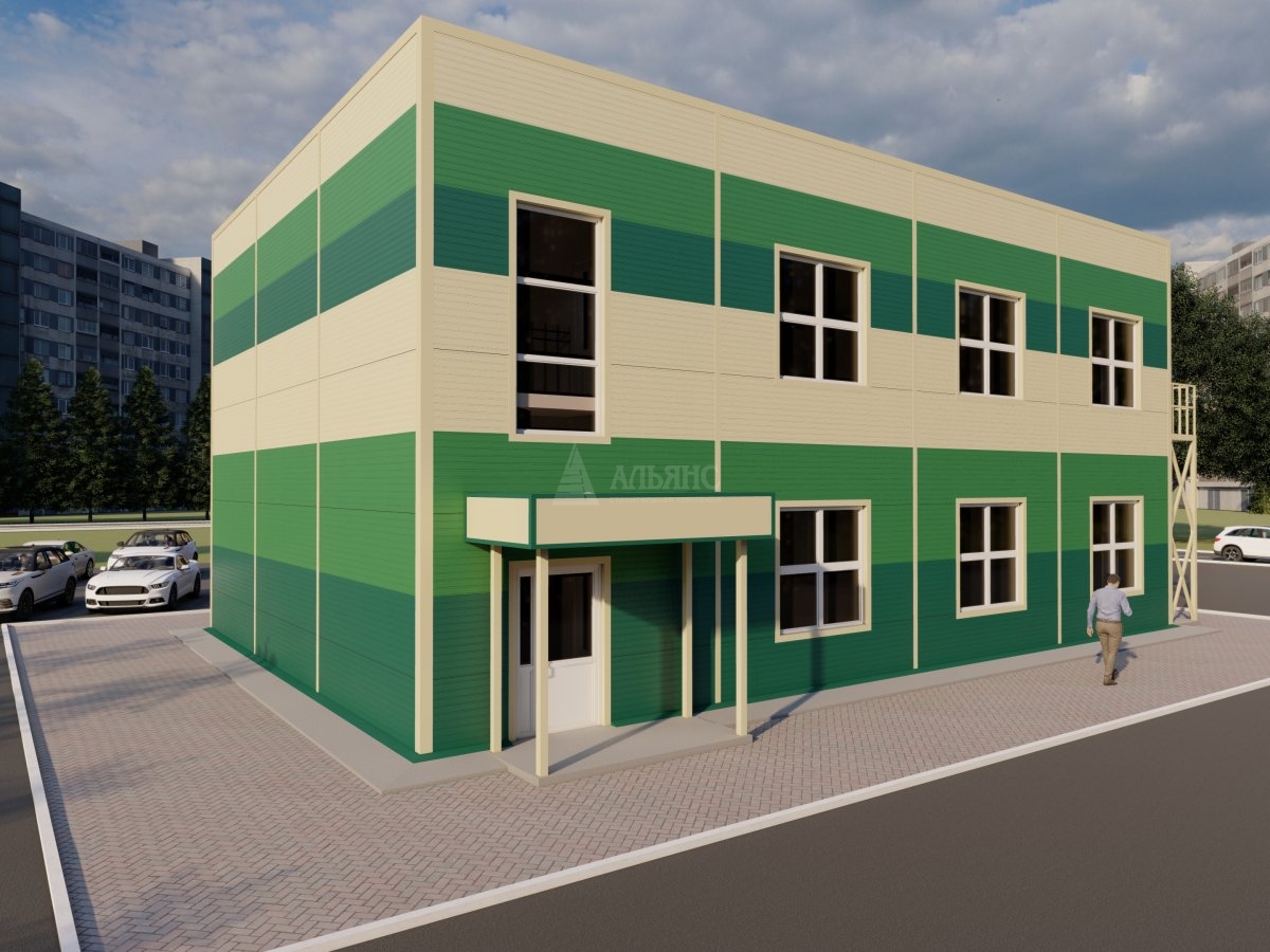 3D визуализация Офис из сэндвич-панелей - фото 2