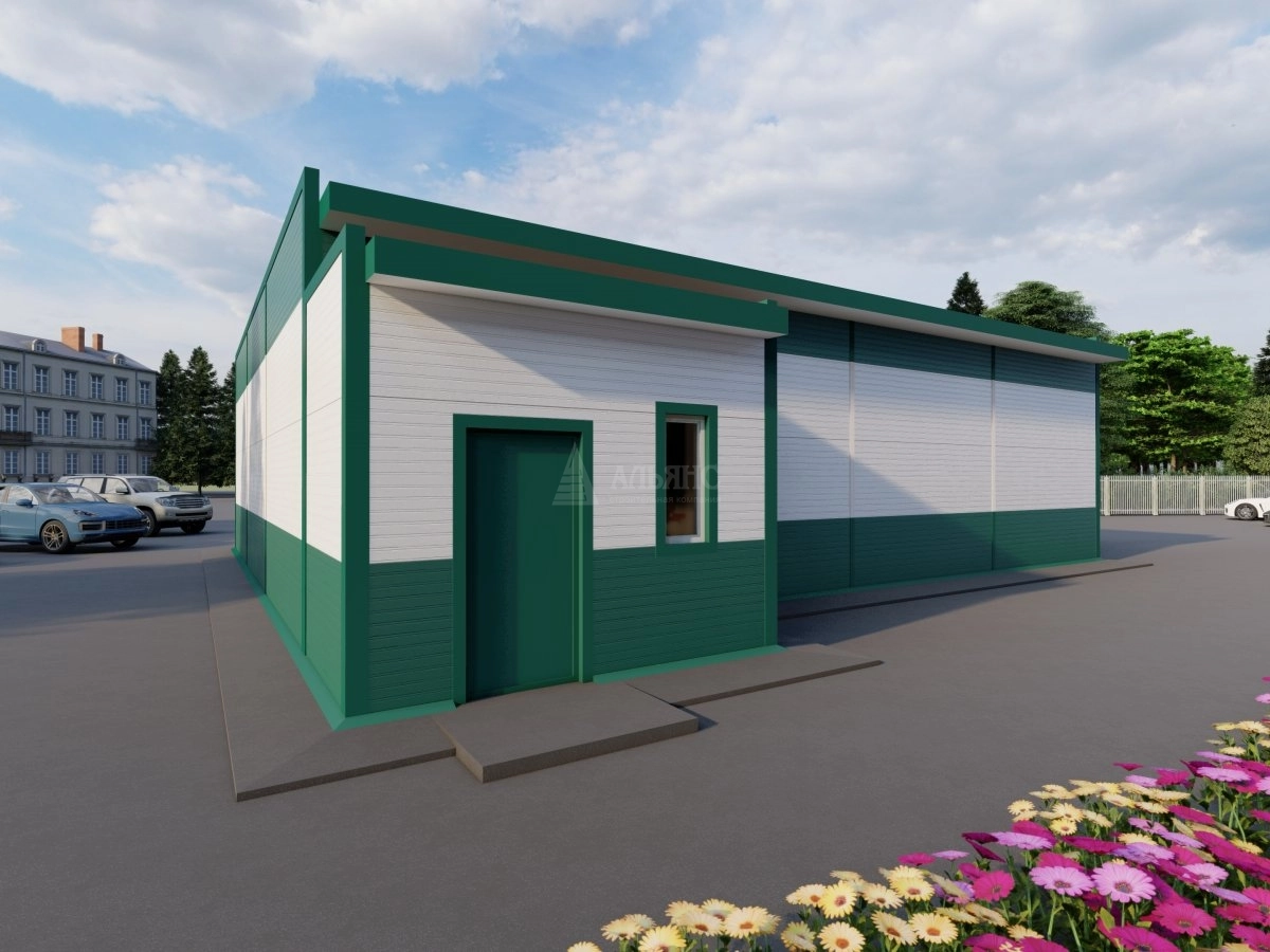 3D визуализация Магазин из сэндвич-панелей - фото 3